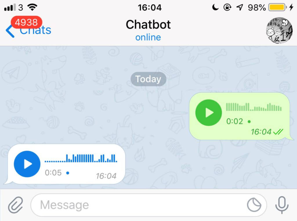 You can send different audio files on Telegram